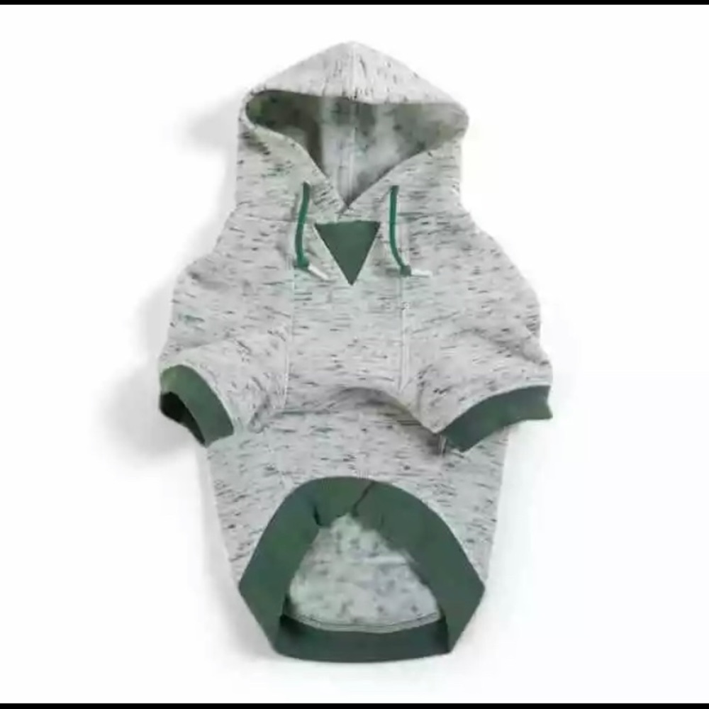 YOULY The Champion Green Space-Dye Dog Hoodie XS